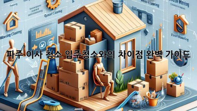 파주 이사 청소: 입주청소와의 차이점 완벽 가이드