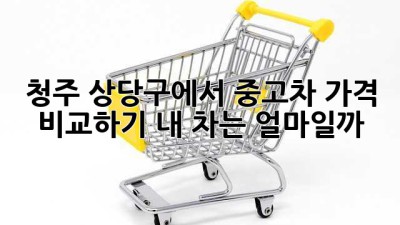 청주 상당구에서 중고차 가격 비교하기! 내 차는 얼마일까?